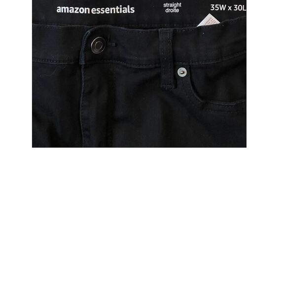Amazon Essentials Straight Black Jeans, Men's 35x30 - Picture 3 of 3